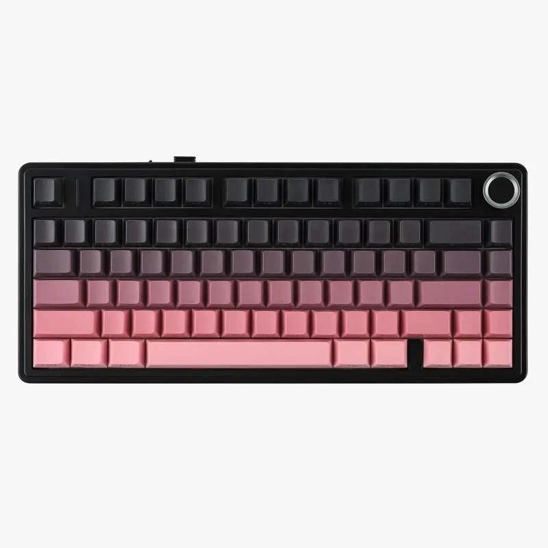 Aula F75 Black Pink Degradé Wireless 75% Rgb Sw Reaper Teclado Mecanico