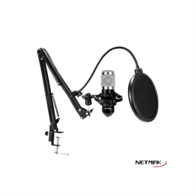 Set Streaming Microfono + Brazo Articulado Netmak