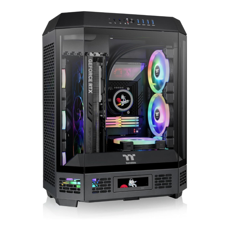 Gabinete Thermaltake The Tower 600 Black Tempered Glass