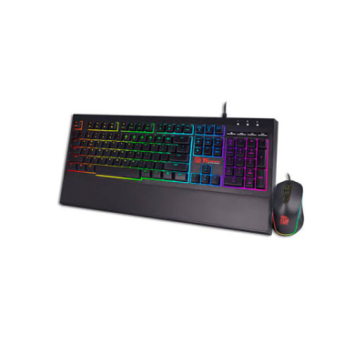 Teclado Gamer Tt Esports Combo Challenger Elit Rgb Membrane Kb Laser Engraved Keycap Sw Control