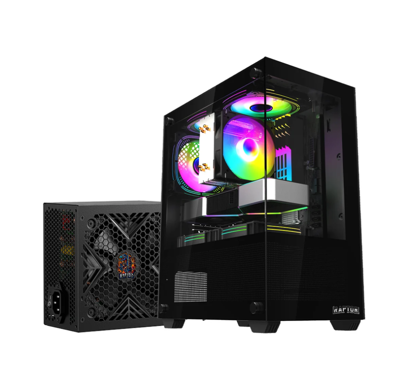 Gabinete Raptor Nova Prime C/Fuente Raptor Volt 500W 80+ Bronze