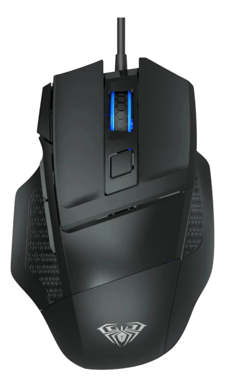 Aula S12 Wired Negro Mouse Usb Rgb 12800 Dpi 7D
