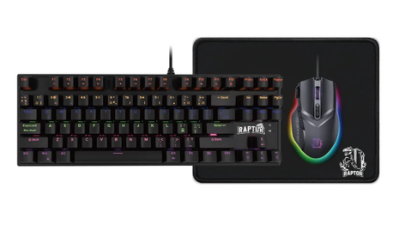 Combo Gamer Raptor Teclado Mecanico 87 Teclas + Mouse Rgb