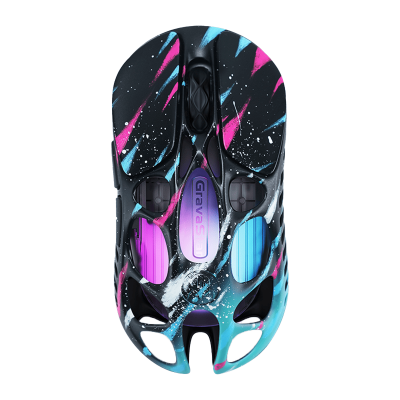 Mouse Gamer Gravastar Mercury Xpro Special Edition / Wireless + 8K Dongle / Neon Graffiti
