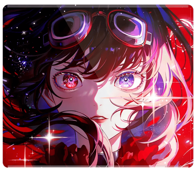 Atk Crimson Mousepad Glasspad Vidrio Large 490 X 420 X 3.5 Mm Rojo Antideslizante