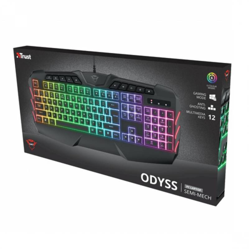 Teclado Trust Odyss Semi Mech Es Gxt881