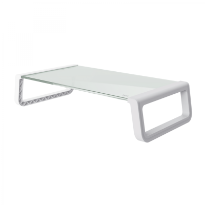 Soporte Trust Monta Monitor Vidrio Stand White