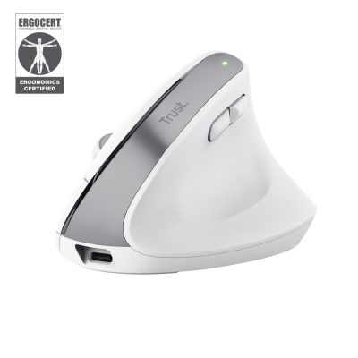 Mouse Gamer Trust Bayo Ergo Multidispositivo Wireless White
