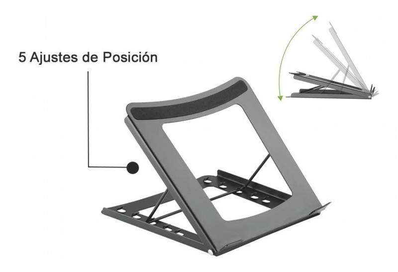 Soporte Intelaid Plegable Noteb Tablet 5 Posic Ergonom. It-Bnb
