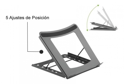 Soporte Intelaid Plegable Noteb Tablet 5 Posic Ergonom. It-Bnb
