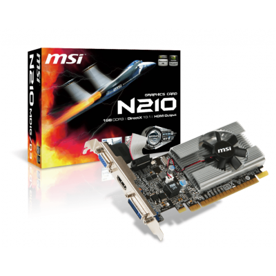 Vga Msi Geforce Gt 210 1Gb Lp Ddr3 (5222)