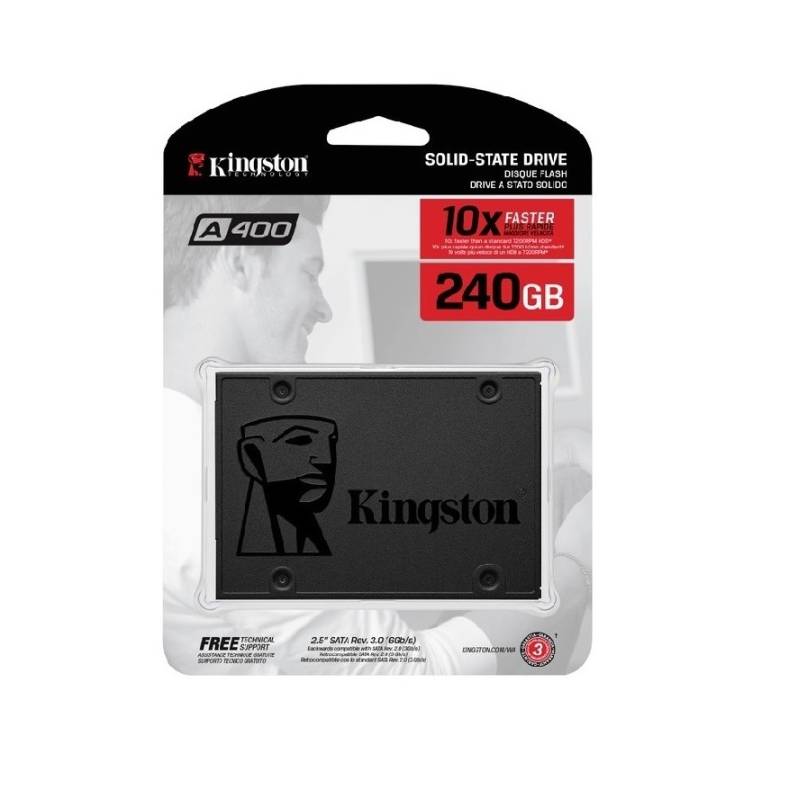 Disco Ssd Kingston A400 240 Gb Sata Interno 7 Mm (1219)