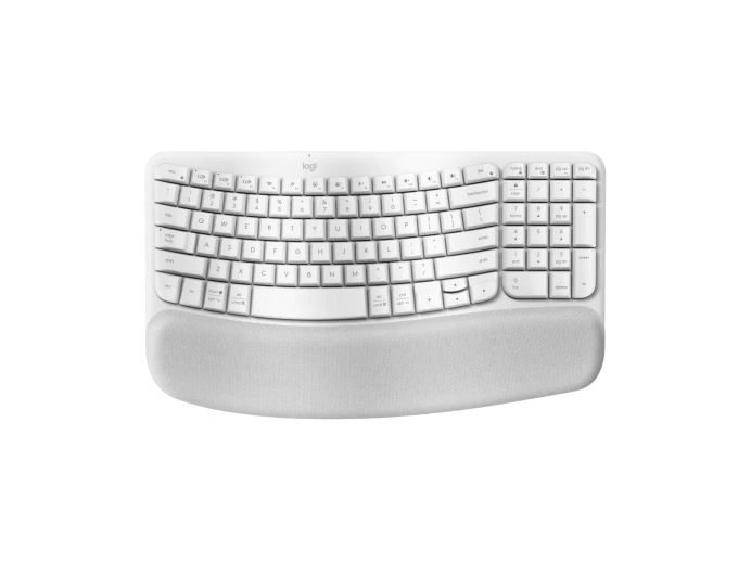 Teclado Logitech Wireless Wave Keys Ergo White Esp 920-012279 (1557)