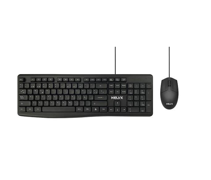 Teclado+Mouse Kelyx Usb Cableado Negro (7107)