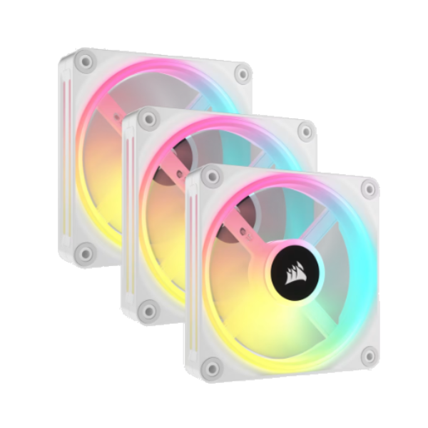 Fan Cooler Corsair Icue Link Qx120 Rgb 120Mm Magnetic Dome White Pack X3 (7985)