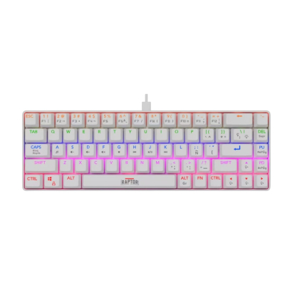 Teclado Gamer Raptor Fireclaw M68 Mecanico Retroiluminado Switch Red Outemu White (7879)