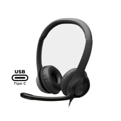 Auricular C/Microfono Logitech H390 Usb-C Negro 981-001575