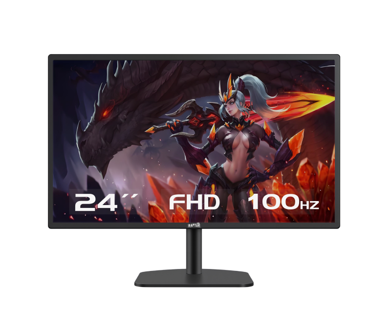 Monitor Gamer Raptor Hawk Eye 24 Slim Fhd 100Hz 5Ms Hdmi-Vga Negro (3415)