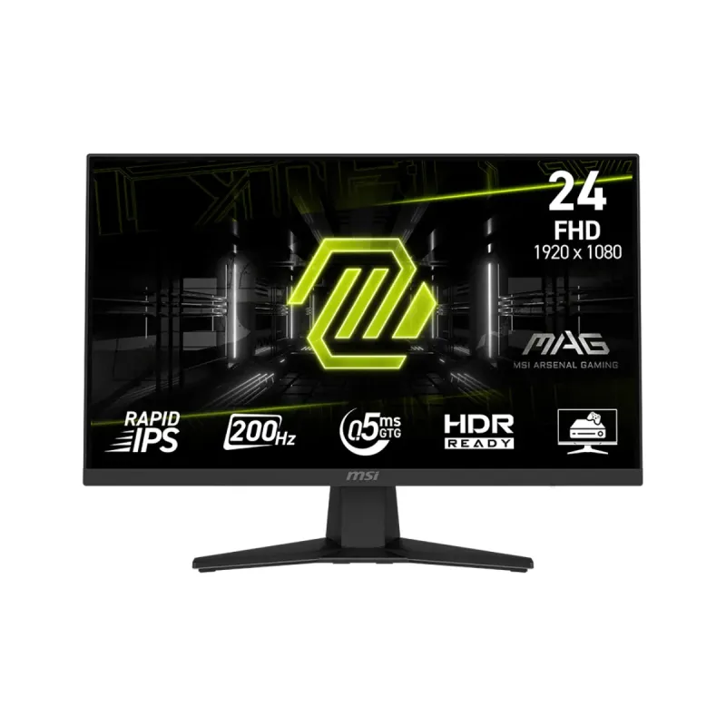Monitor Gamer Msi 24 Mag 244F Fhd Rapid Ips 200Hz 0.5Ms Flat 1Xhdmi + 1Xdp (Ii) (7068)