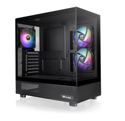 Gabinete Tt View 270 Plus Mid-Tower Tg X2 Fan Argb X3 Black (4182)