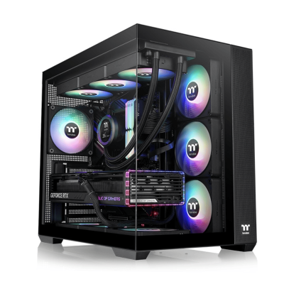 Gabinete Tt View 380 Mid-Tower Tg X2 Fan Argb X4 Black (5295)