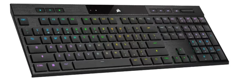 Teclado Corsair K100 Air Rgb Mecanico Switch Cherry Mx Ultra Low Profile Black Wireless (5176)
