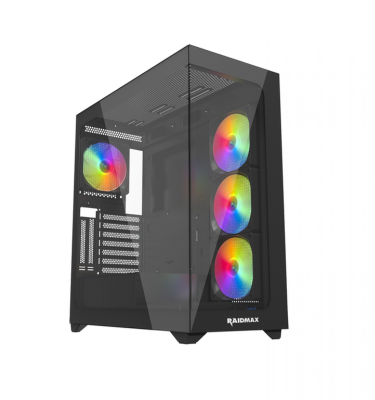 Gabinete Gamer Raidmax Infinita I800 Black Atx Tg Argb