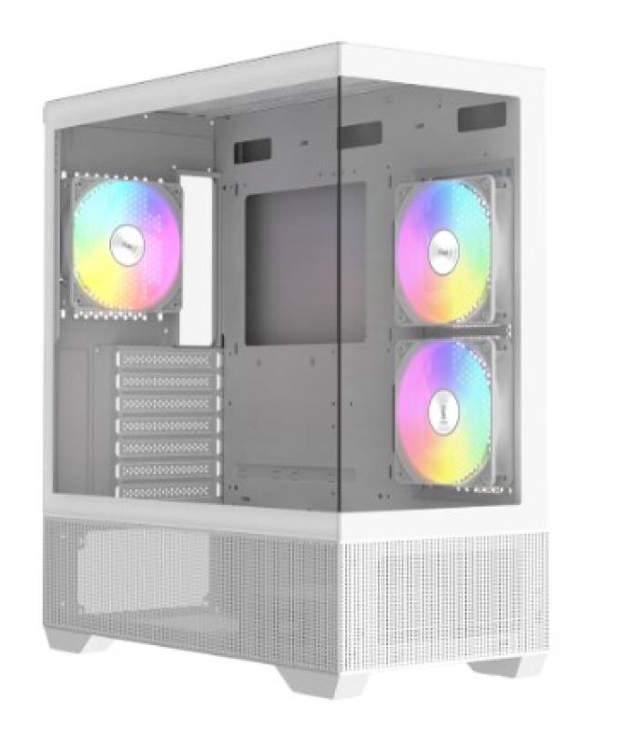 Gabinete Gamer Raidmax Infinita I801 Air White E-Atx Tg Argb