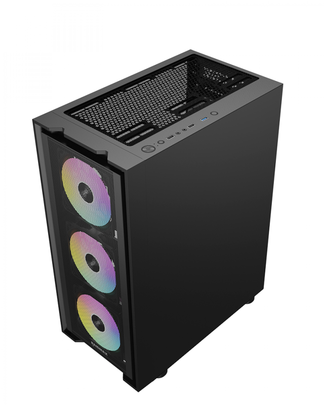 Gabinete Gamer Raidmax Vector V216 Black Atx Tg Rgb