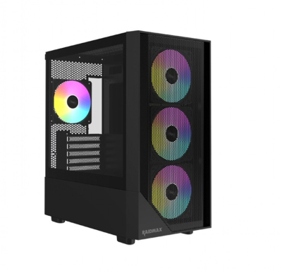 Gabinete Gamer Raidmax Meshian X609M Black Microatx Tg Argb