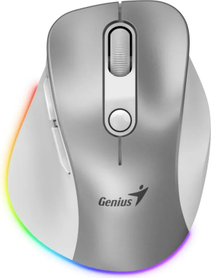 Mouse Wireless Mini Genius Ergo 9000S Pro Recargable Pearl/White