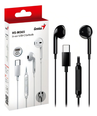 Auriculares In Ear Usb-C Genius Hs-M365 Black