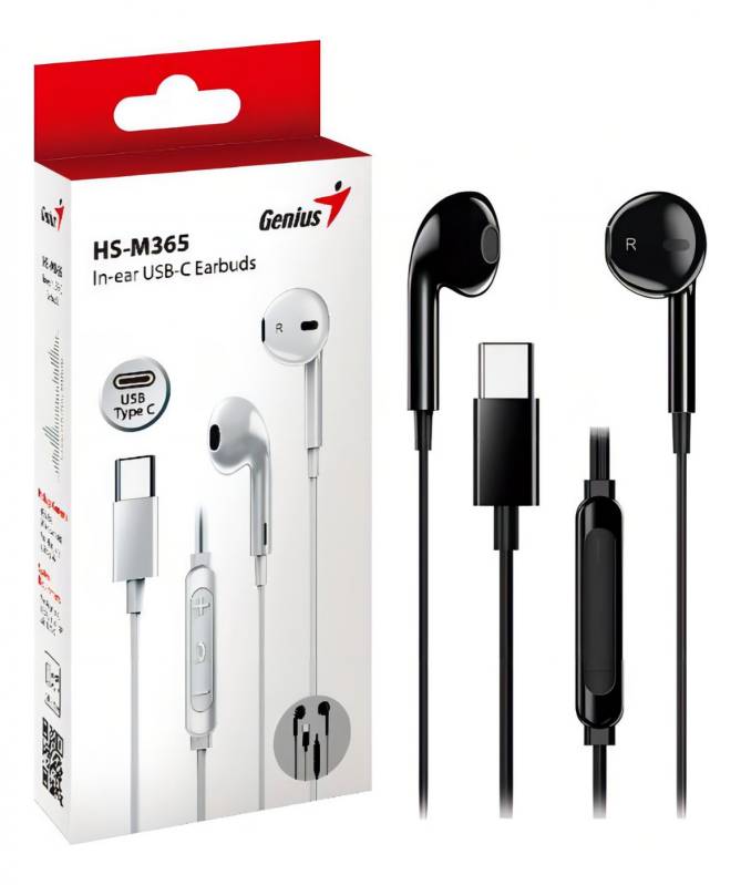 Auriculares In Ear Usb-C Genius Hs-M365 Black