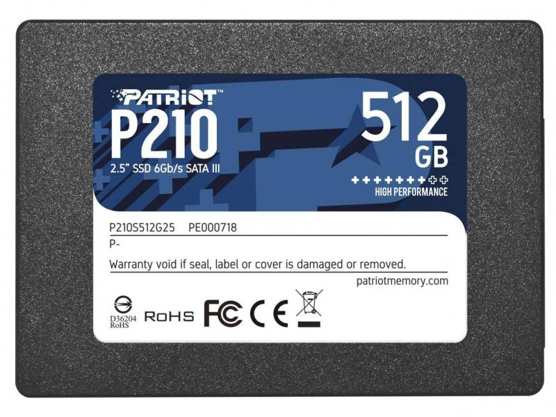 Disco Ssd Patriot P210 Solid 512Gb Sata3 Pe000718