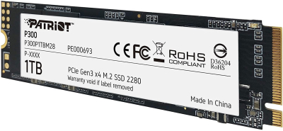 Disco Ssd Patriot P300 1Tb M.2 2280 Pcie Gen3 X4 Pe000693
