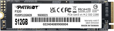 Disco Ssd Patriot P320 Solid 512Gb M.2 Pe000997