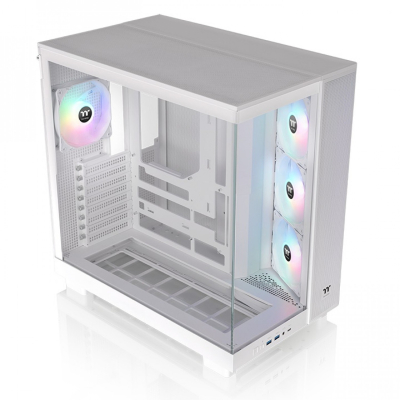Gabinete Thermaltake View 380 Xl Tg Argb Snow White Tempered Glass