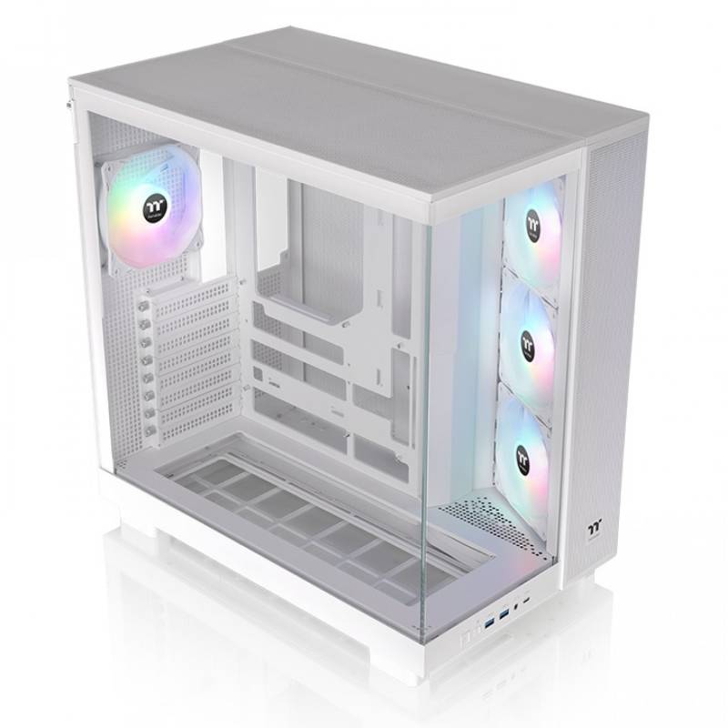Gabinete Thermaltake View 380 Xl Tg Argb Snow White Tempered Glass