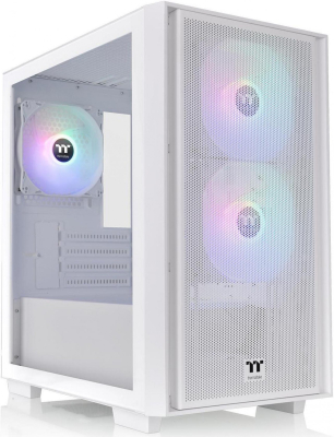 Gabinete Gamer Thermaltake Versa H16 Tg Argb Snow White Temp Glass