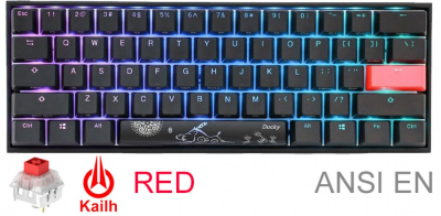 Teclado Gamer Ducky Mecha Mini V2 Rgb Kailh Box Red Pbt Double-Shot