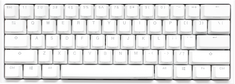 Teclado Gamer Ducky One 2 Mini Rgb Cherry Mx Brown Double-Shot Pbt Mecanico White Iso Español