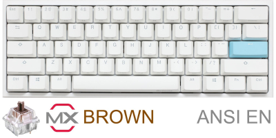 Teclado Gamer Ducky One 2 Mini Pure White Rgb Cherry Brown Rgb Double-Shot Pbt Mecanico