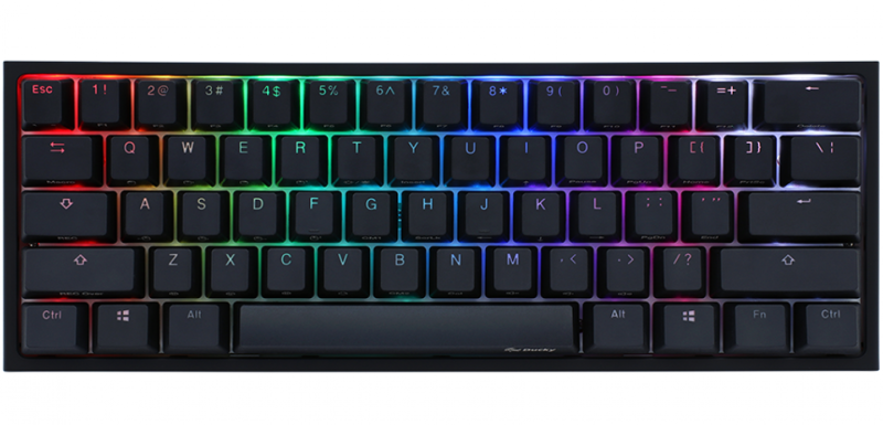 Teclado Gamer Ducky One 2 Mini Rgb Kailh Box Brown Swicht Double-Shot Pbt Mecanico