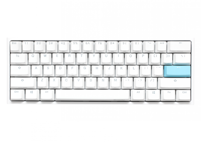 Teclado Gamer Ducky One 2 Mini Rgb White Rgb Kailh Box Silent Red Swicht Double-Shot Pbt Mecanico