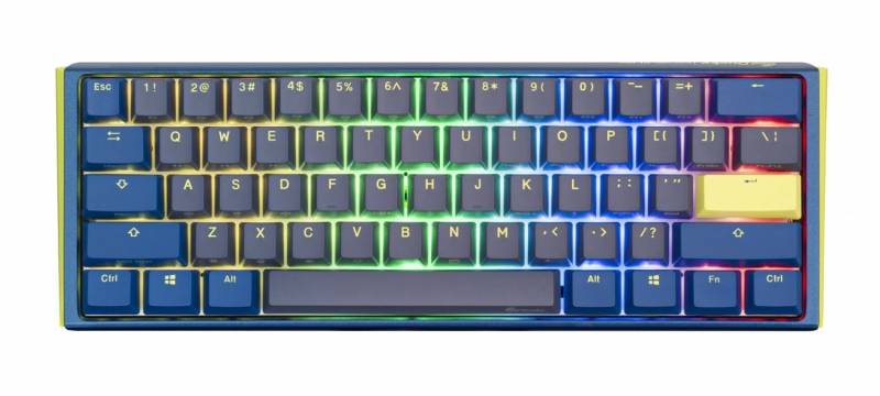 Teclado Mecanico Ducky One 3 Daybreak Mini Teclas Azules Interruptor Marron Ingles Pbt Doble Disparo Sin Costuras