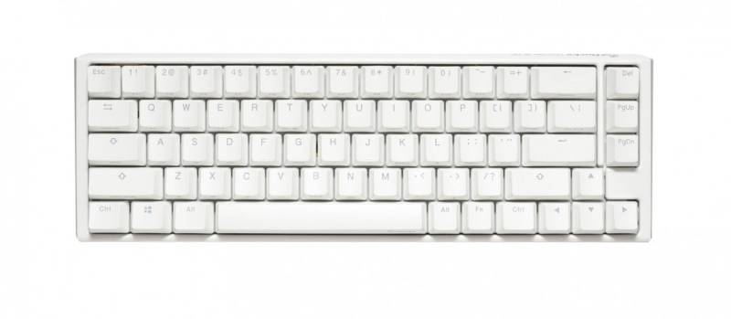 Teclado Mecanico Ducky One 3 Sf Teclas Blancas Interruptor Rojo Ingles Pbt Doble Disparo Sin Costuras Estuche Superior Blanco Estuche Inferior Blanco