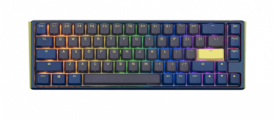Teclado Mecanico Ducky One 3 Daybreak Sf Teclas Azulesinterruptor Rojo Silencioso Ingles Pbt Doble Disparo Sin Costuras Estuche Superior Azul Estuche