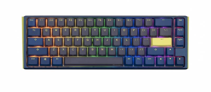 Teclado Mecanico Ducky One 3 Daybreak Sf Teclas Azulesinterruptor Rojo Silencioso Ingles Pbt Doble Disparo Sin Costuras Estuche Superior Azul Estuche
