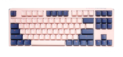 Teclado Mecanico Ducky One 3 Tkl Fuji Teclas De Color Rosa Y Azul Marino  Red Interruptor Ingles Pbt Doble Disparo Sin Costuras Estuche Superior Rosa
