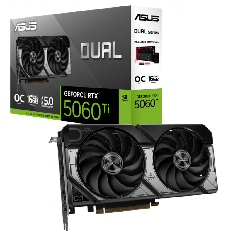 Placa De Video Asus Dual Rtx 5060Ti 16Gb